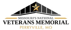 Missouri's National Veterans Memorial logo with a stylized triangular building, star, and the text 'Missouri's National Veterans Memorial Perryville, MO'